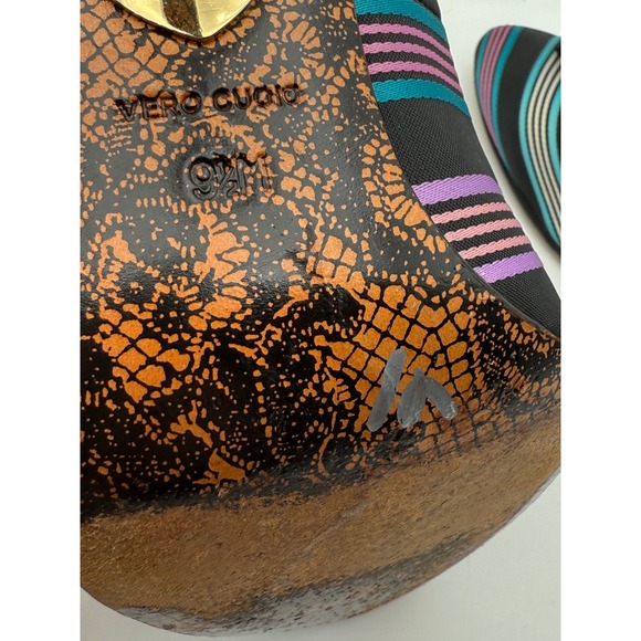 Betsey Johnson Vintage Striped Satin Rose Heels –‎ Size 9.5 - Picture 10 of 10